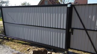 Купить сваи для ворот в Чистополь. Заказать ворота на сваях под ключ от 21584 руб